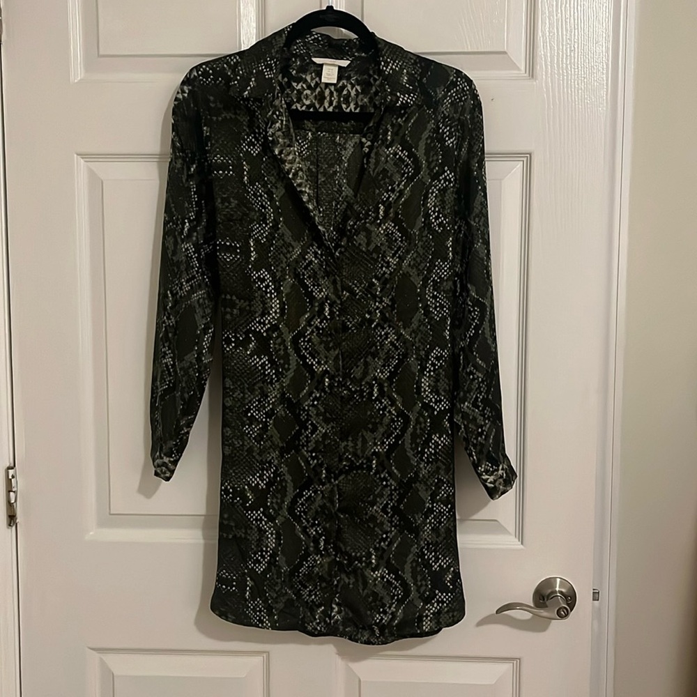 HM Dress Printed Long Sleeve Dress